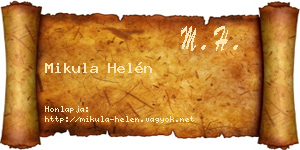Mikula Helén névjegykártya