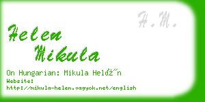 helen mikula business card